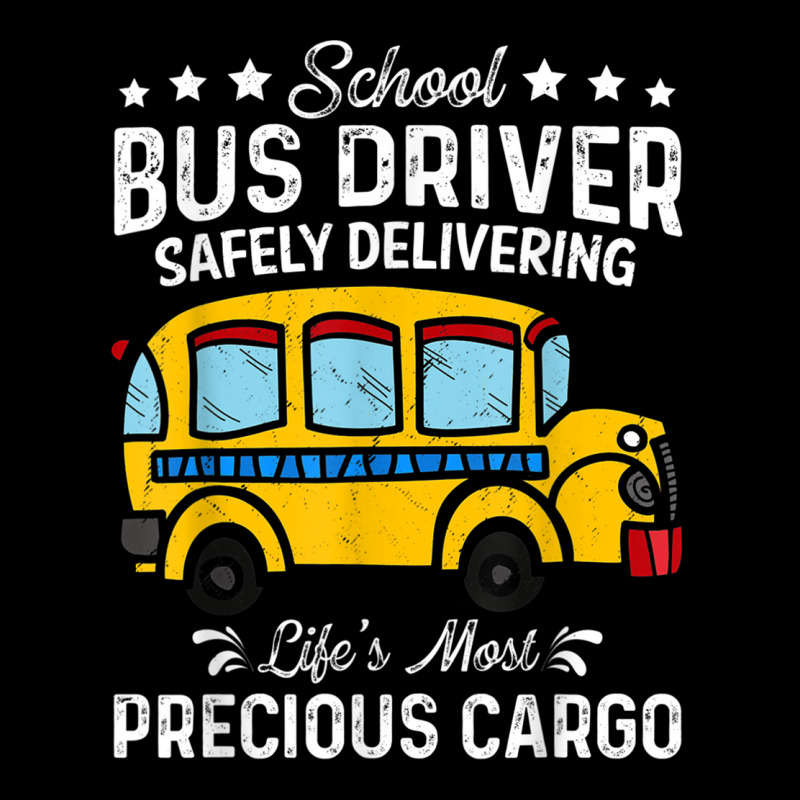 Funny Busman School Bus Driver Safely Delivering Precious T Shirt Maternity Scoop Neck T-shirt by cm-arts | Artistshot