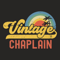 Chaplain Vintage Sunset Profession Retro Job Title Premium T Shirt Ladies Fitted T-shirt | Artistshot