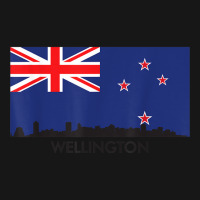 Wellington Skyline New Zealand Flag T Shirt Medium-length Apron | Artistshot