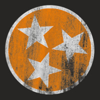 Orange Tennessee Flag Volunteer State Stars Vintage Ladies Fitted T-shirt | Artistshot