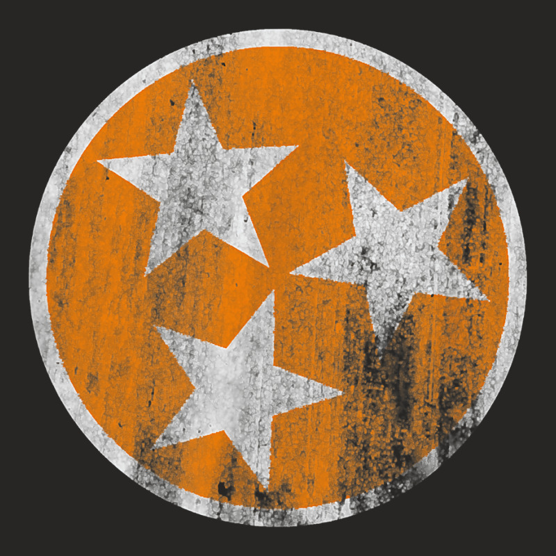 Orange Tennessee Flag Volunteer State Stars Vintage Ladies Fitted T-Shirt by ToraHernton | Artistshot