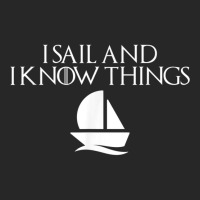 I Sail And I Know Things Shirt Sailing Funny Boating Sailor Men's T-shirt Pajama Set | Artistshot