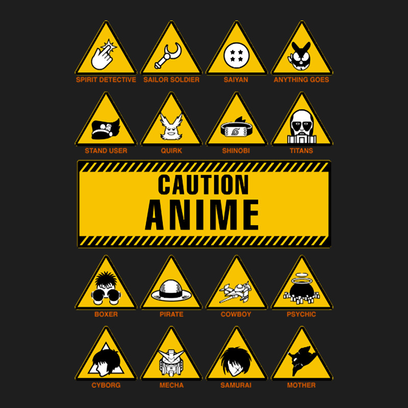 Anime Signs - Caution Classic T-shirt | Artistshot