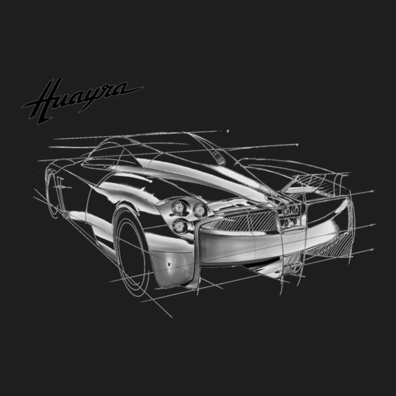 Pagani Huayra Sketch Classic T-shirt by RobertDoss | Artistshot