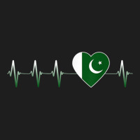 Pakistani Heartbeat I Love Pakistan Flag Heart Pulse Gift Classic T-shirt | Artistshot