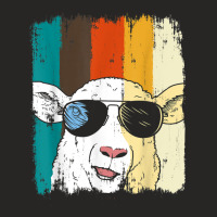 Farming Farmer Cool Sunglasses Farm Animal Retro Sheep T Shirt Ladies Fitted T-shirt | Artistshot