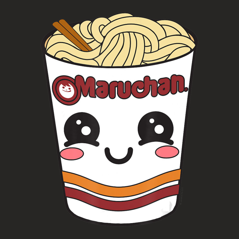 Maruchan Cute Ramen Noodle Cup Face Ladies Fitted T-Shirt by laughingtuy | Artistshot