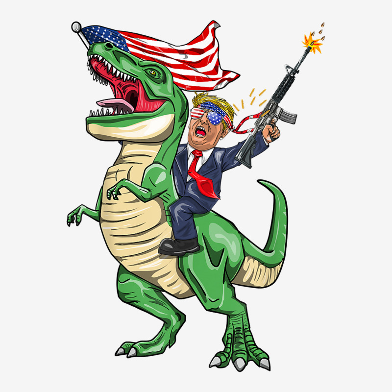 Machine Gun Trump On T Rex Dinosaur With American Flag Camper Cup | Artistshot