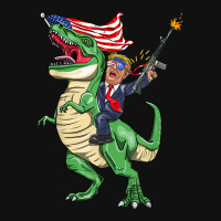 Machine Gun Trump On T Rex Dinosaur With American Flag Tote Bags | Artistshot