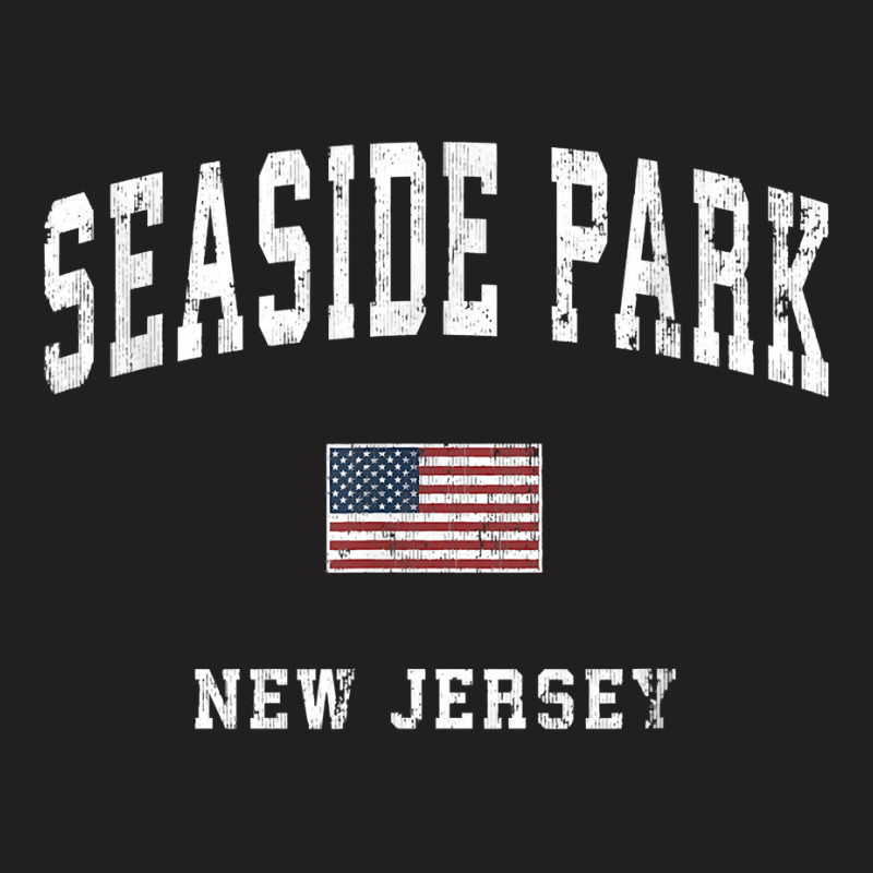 Seaside Park New Jersey Nj Vintage American Flag Sports T-shirt | Artistshot