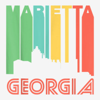 Retro 1970's Style Marietta Georgia Skyline T Shirt Throw Pillow | Artistshot