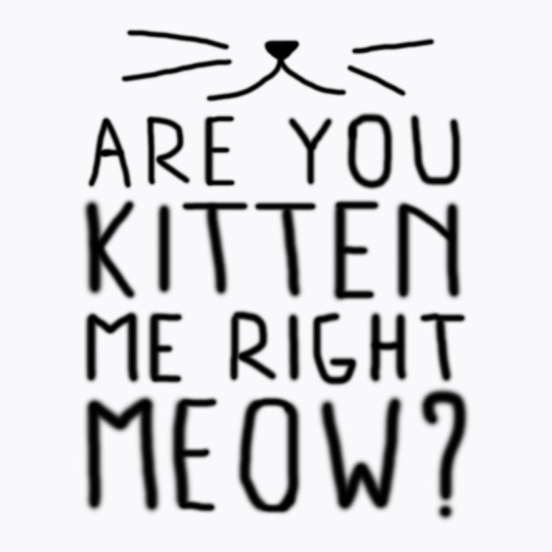 New Are You Kitten Me Right Meow T-shirt | Artistshot