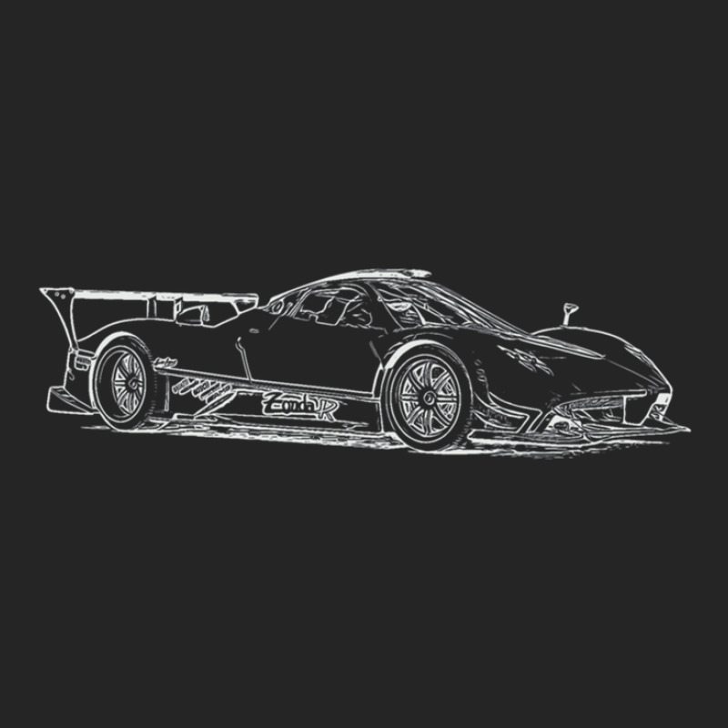 Pagani Zonda R Supercar Racing Wireframe White Unisex Hoodie by ShawnMochol | Artistshot