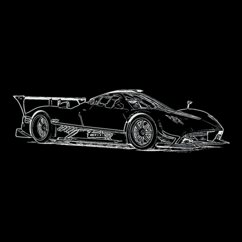 Pagani Zonda R Supercar Racing Wireframe White Zipper Hoodie by ShawnMochol | Artistshot