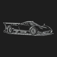 Pagani Zonda R Supercar Racing Wireframe White Classic T-shirt | Artistshot