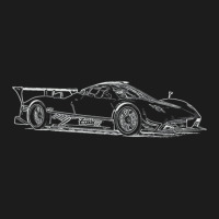 Pagani Zonda R Supercar Racing Wireframe White Hoodie & Jogger Set | Artistshot