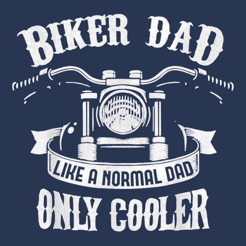 Biker Dad Motorcycle Father's Day Design For Fathers Men Denim Jacket | Artistshot