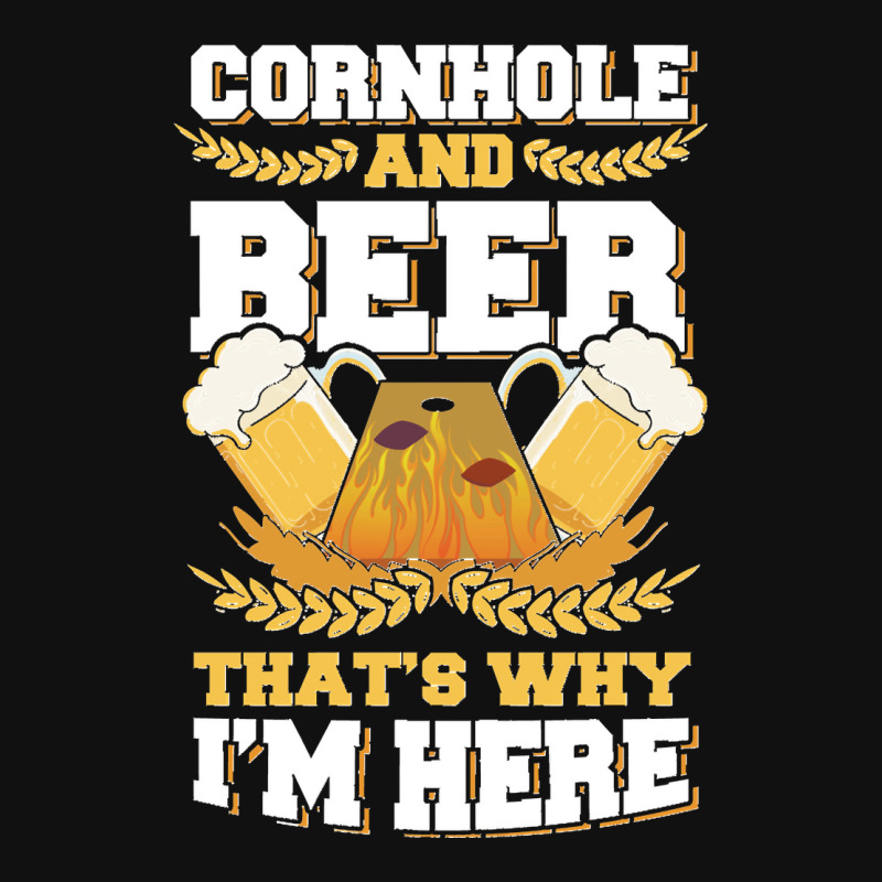 Cornhole And Beer Thats Why Im Here Bean Bag Toss Lawn Game Design Cla Metal Print Horizontal by lyheranea | Artistshot