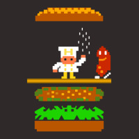 Burger Time Retro 80's Arcade Game Design Racerback Tank | Artistshot