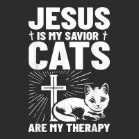 Jesus Is My Savior Cats Are My Therapy 1st Time Cat Owner T Shirt Exclusive T-shirt | Artistshot