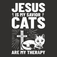 Jesus Is My Savior Cats Are My Therapy 1st Time Cat Owner T Shirt Champion Hoodie | Artistshot