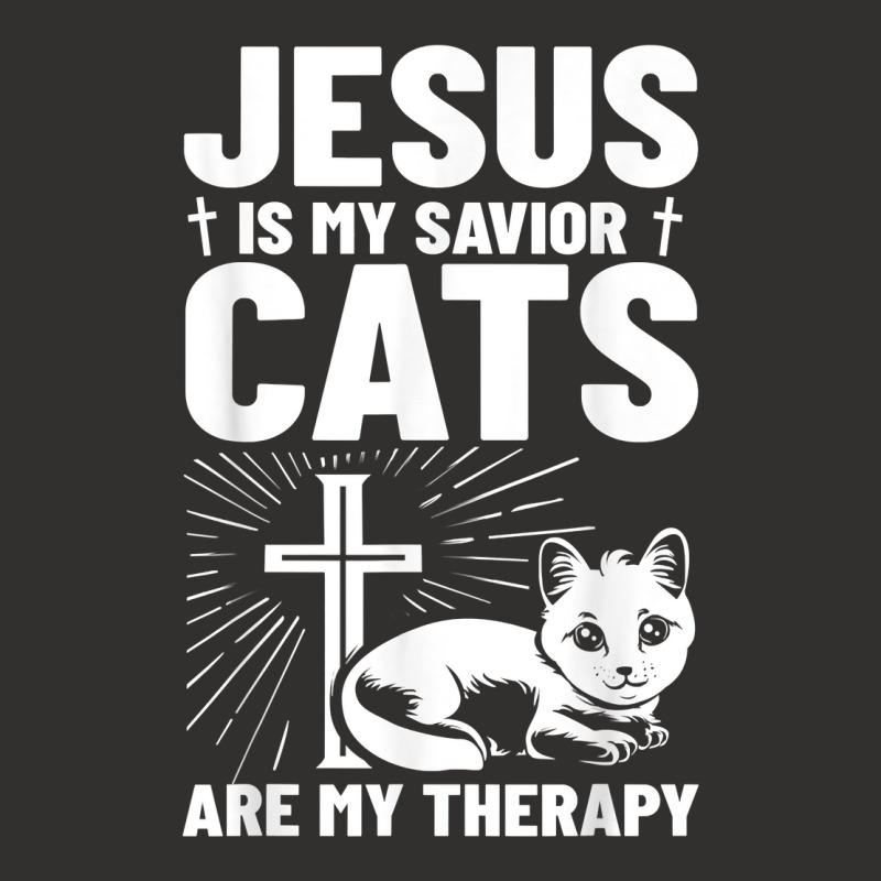 Jesus Is My Savior Cats Are My Therapy 1st Time Cat Owner T Shirt Champion Hoodie by zheralalumo | Artistshot