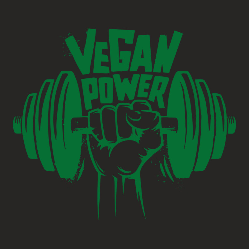 Awesome Vegan Weightlifter Design Ladies Fitted T-Shirt by Basoma | Artistshot