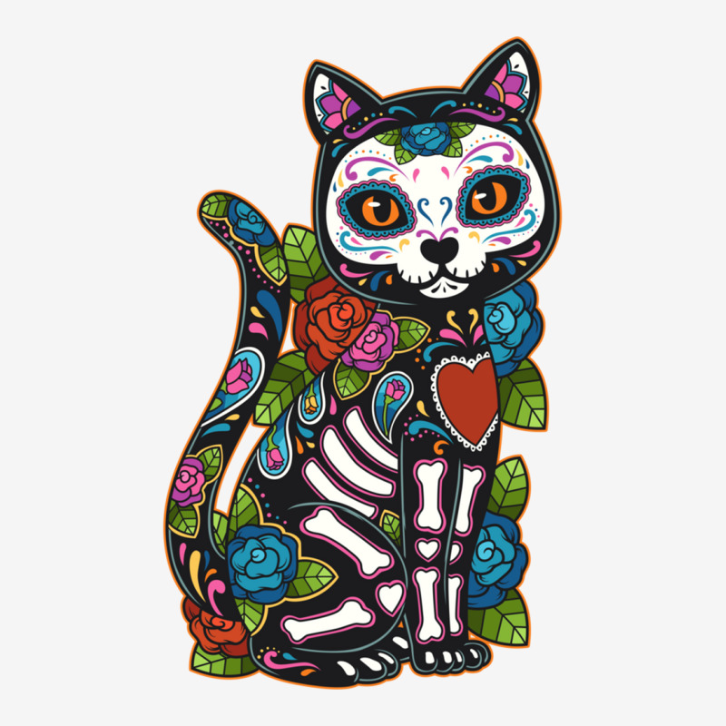 Cat Sugar Skull Mexico Calavera Dia De Los Muertos Halloween Sweatshir Classic T-shirt by cm-arts | Artistshot