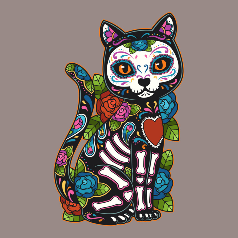 Cat Sugar Skull Mexico Calavera Dia De Los Muertos Halloween Sweatshir Vintage T-Shirt by cm-arts | Artistshot