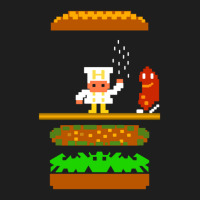 Burger Time Retro 80's Arcade Game Design 1 Classic T-shirt | Artistshot