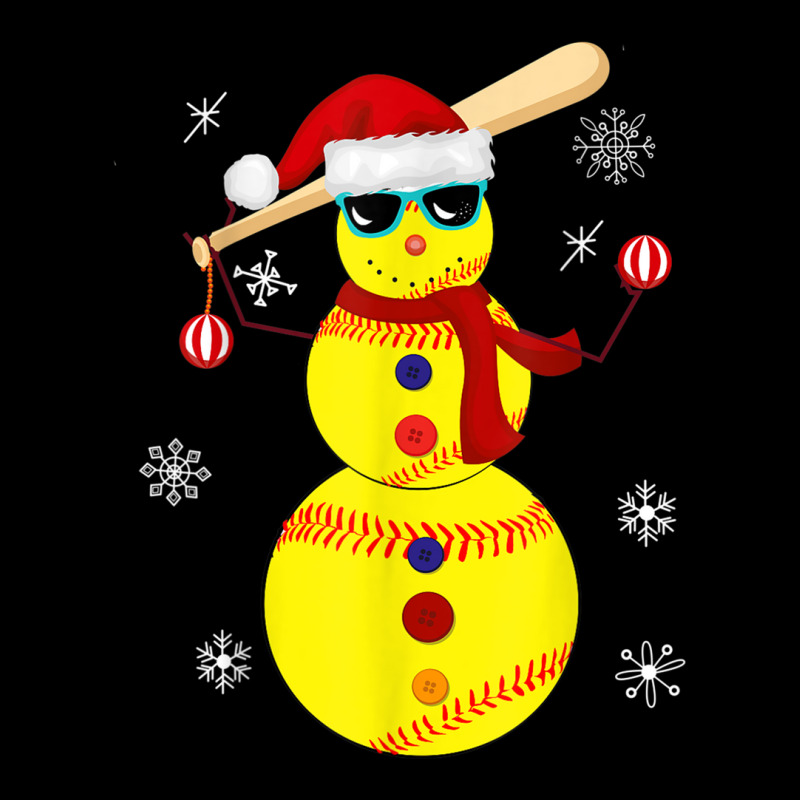 Softball Shortstop With Bat Xmas Snowman Snow Snowlfake T Shirt Youth Jogger | Artistshot