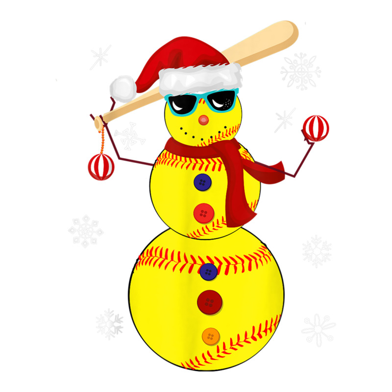 Softball Shortstop With Bat Xmas Snowman Snow Snowlfake T Shirt Baby Tee | Artistshot