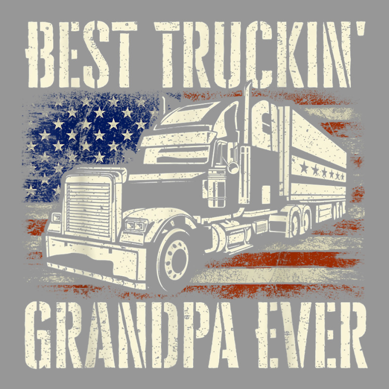 Best Truckin' Grandpa   Big Rig Semi Truck Driver Trucker T Shirt Women's V-Neck T-Shirt by cm-arts | Artistshot