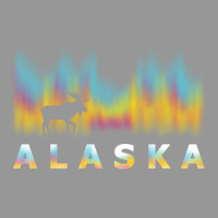 Alaska Reindeer Design With Polar Lights And Moose Pullover Hoodie Women's V-neck T-shirt | Artistshot