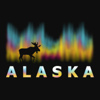 Alaska Reindeer Design With Polar Lights And Moose Pullover Hoodie Crop Top | Artistshot