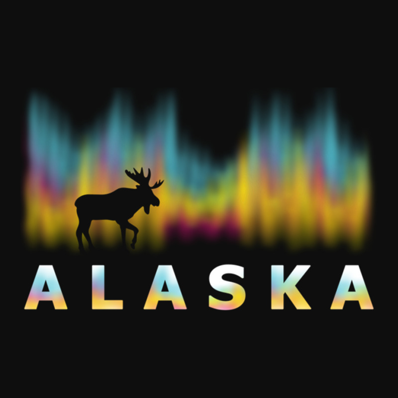 Alaska Reindeer Design With Polar Lights And Moose Pullover Hoodie Crop Top by cm-arts | Artistshot