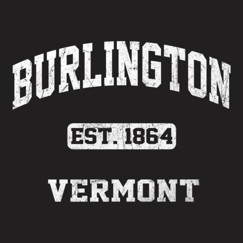 Burlington Vermont Vt Vintage State Athletic Style Premium T Shirt T-shirt | Artistshot