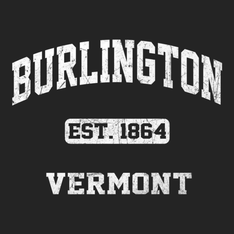 Burlington Vermont Vt Vintage State Athletic Style Premium T Shirt 3/4 Sleeve Shirt | Artistshot