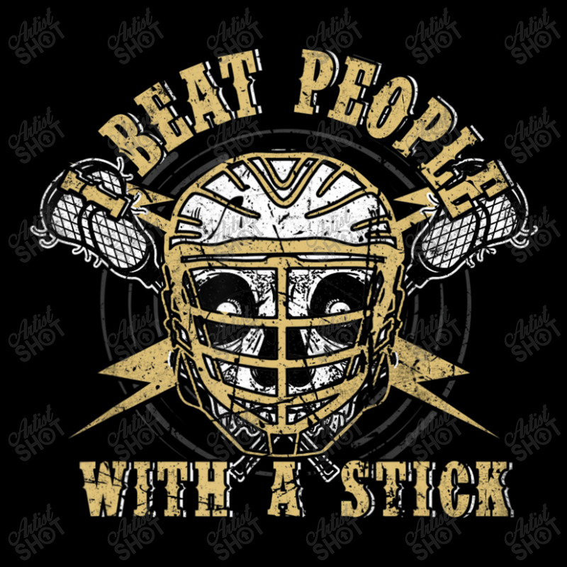 I Beat People With A Stick Skull Lacrosse Player Pocket T-Shirt by Min02 | Artistshot