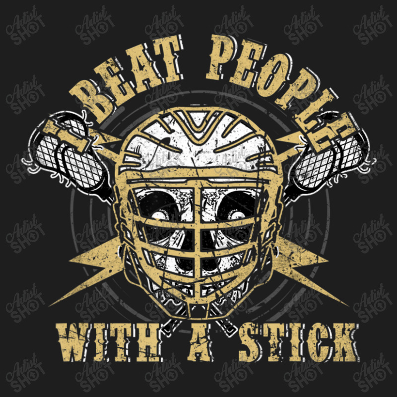 I Beat People With A Stick Skull Lacrosse Player Classic T-shirt by Min02 | Artistshot