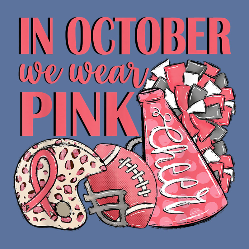 In October We Wear Pink Warrior Football Cheer Megaphone T Shirt Lightweight Hoodie by cm-arts | Artistshot