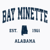 Womens Bay Minette Alabama Al Vintage Athletic Navy Sports Design V Ne T-shirt | Artistshot