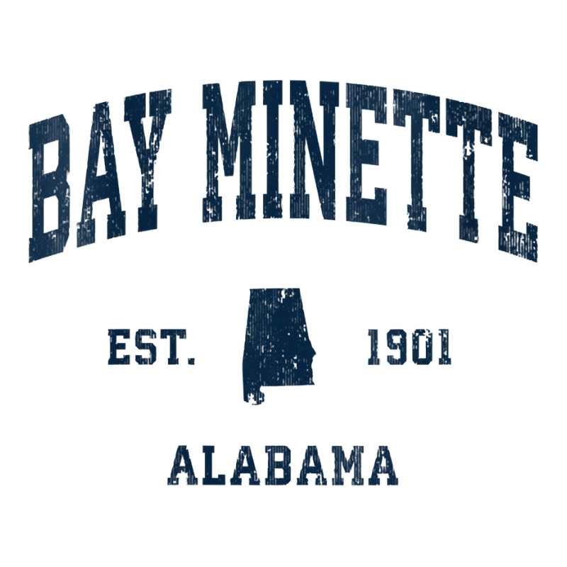 Womens Bay Minette Alabama Al Vintage Athletic Navy Sports Design V Ne Zipper Hoodie by cm-arts | Artistshot