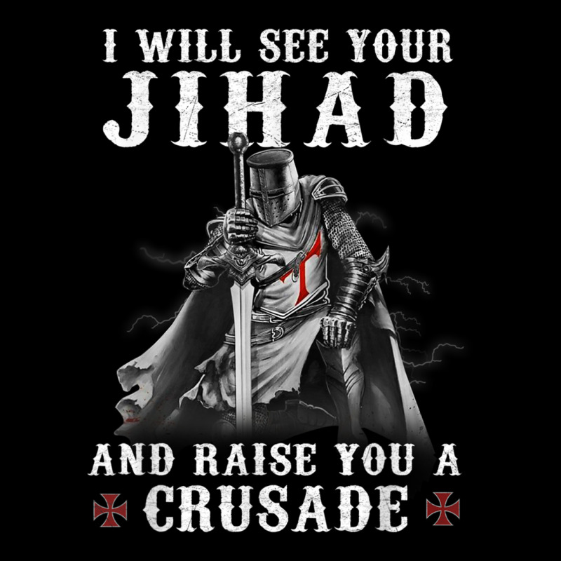 Christian Warrior Knight Templar Raise You A Crusader T Shirt Men's 3/4 Sleeve Pajama Set | Artistshot