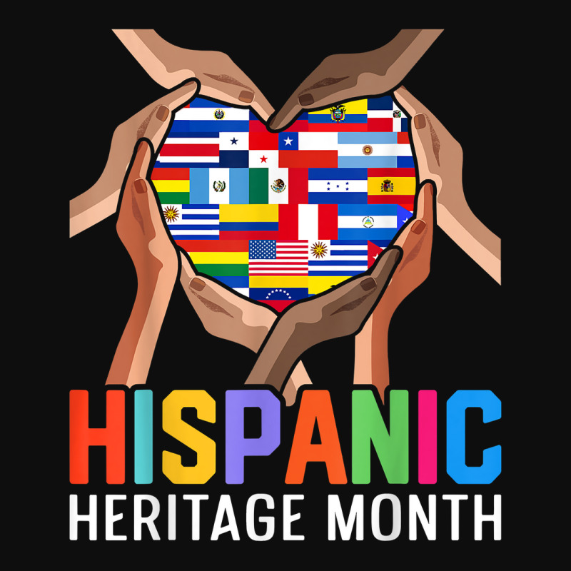 Latin Countries Hands Heart Flags Hispanic Heritage Month T Shirt Crop Top by cm-arts | Artistshot