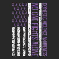 No One Fight Alone American Flag Domestic Violence Awareness T Shirt Toddler T-shirt | Artistshot