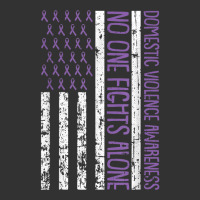 No One Fight Alone American Flag Domestic Violence Awareness T Shirt Baby Bodysuit | Artistshot