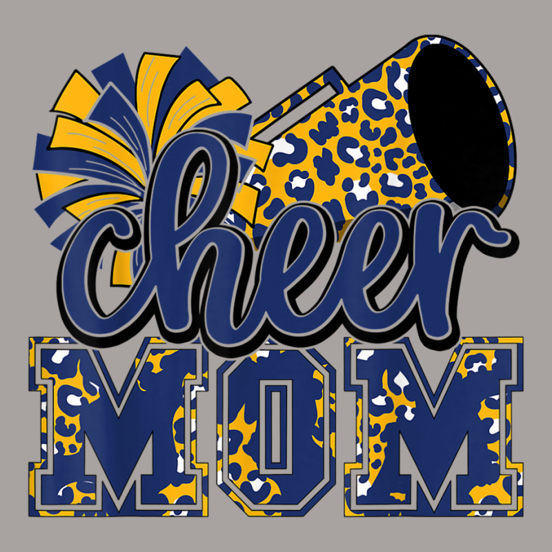 Cheer Mom Navy Leopard Cheer Poms & Megaphone T Shirt Racerback Tank by cm-arts | Artistshot