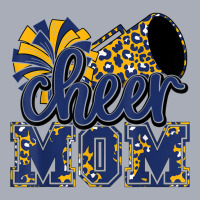 Cheer Mom Navy Leopard Cheer Poms & Megaphone T Shirt Tank Dress | Artistshot