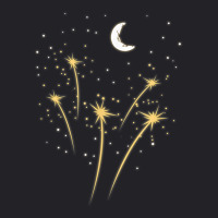 Moon Fireworks Starry Night Lunar Cresent Stargazer Gift T Shirt Youth Tee | Artistshot